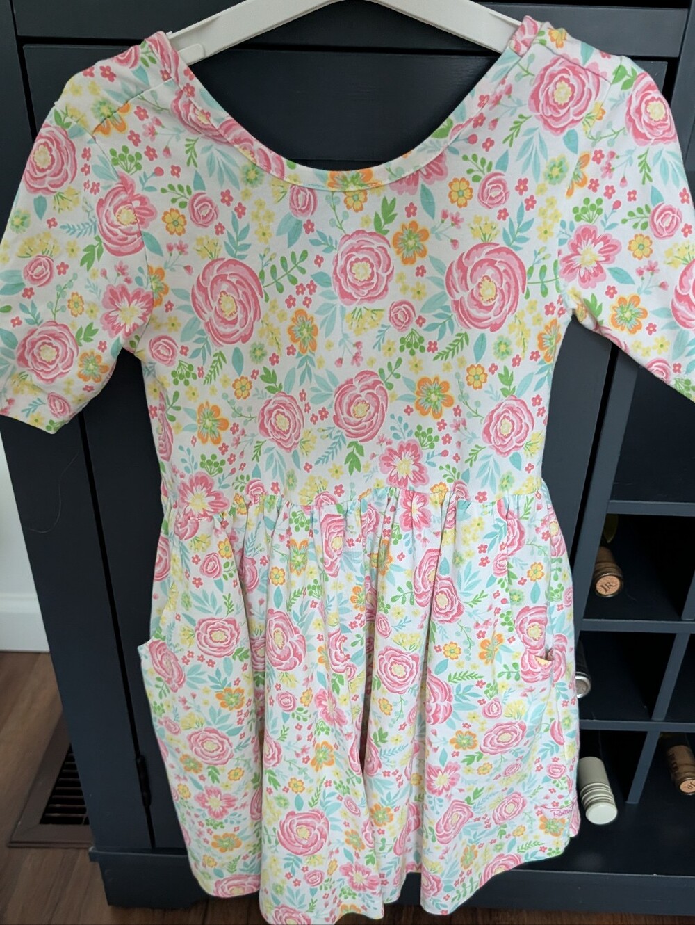 Ruffle Butts Girls' Floral Pink & White Twirl Dress